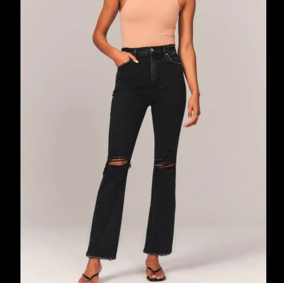 NEW Abercrombie Ultra High Rise Ankle Straight Jeans - Picture 1 of 2